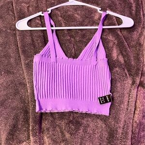 Purple cropped tank top